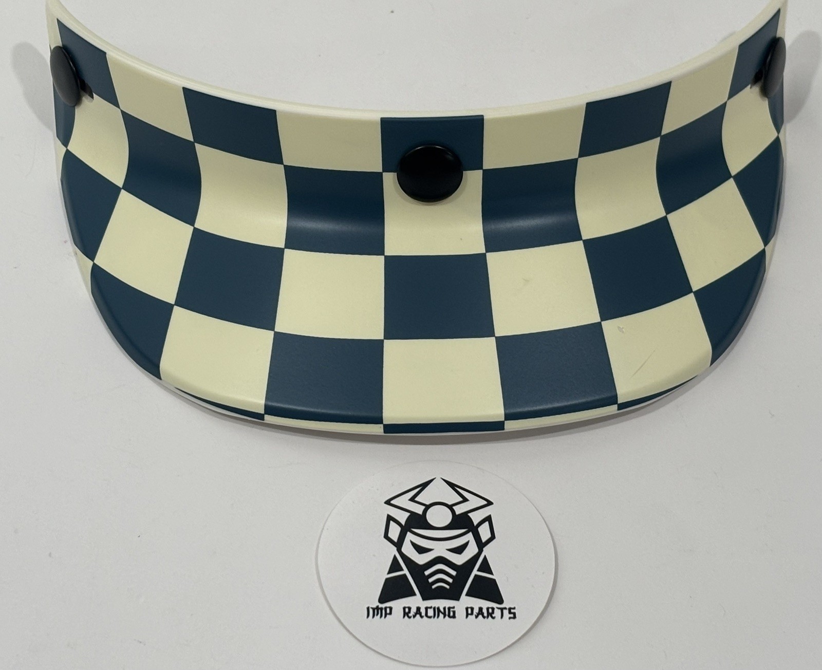 3-SNAP VISOR SUNSHIELD FOR OPEN FACE HELMETS CHECKERS