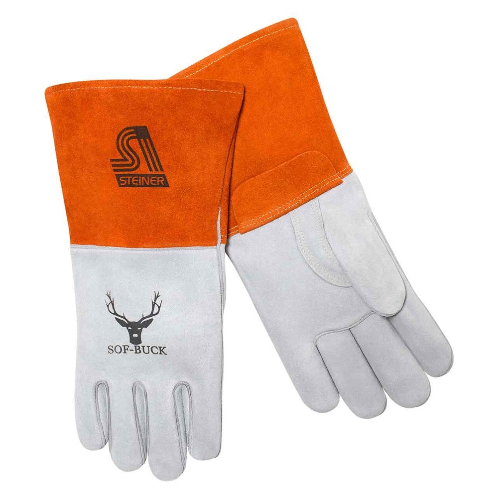Steiner 02275 Sof-Buck Split Deerskin MIG Welding Gloves Large