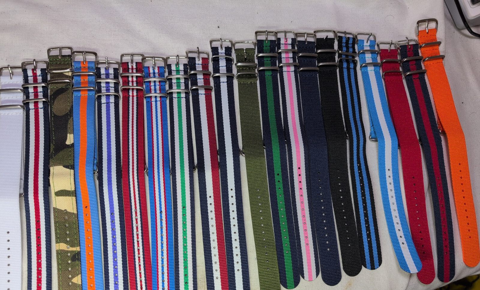 Nylon One-Piece Watch Strap - Minimalist Racing Band - 10-24mm - 20 Flavors