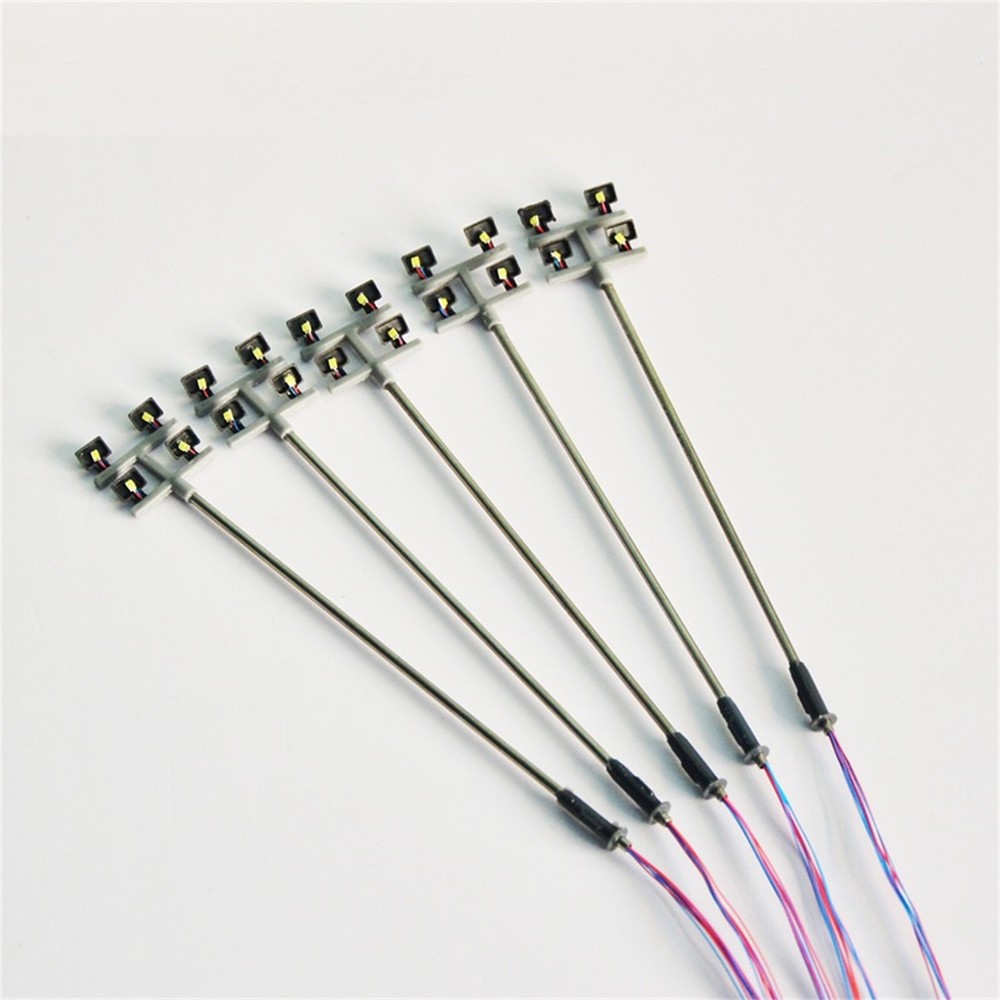 5PCS 1:100 3V LED Lighting Tower Building Scenery Layout Model Accessories