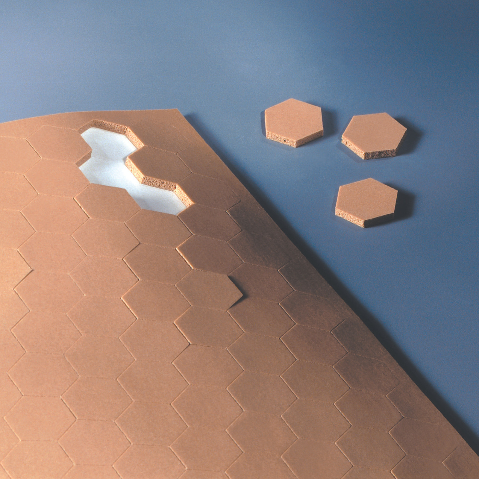 3M Bumpon Self-Adhesive Protectors [Hexagon]: 0.433 in. width x 1/8 in. thick Br