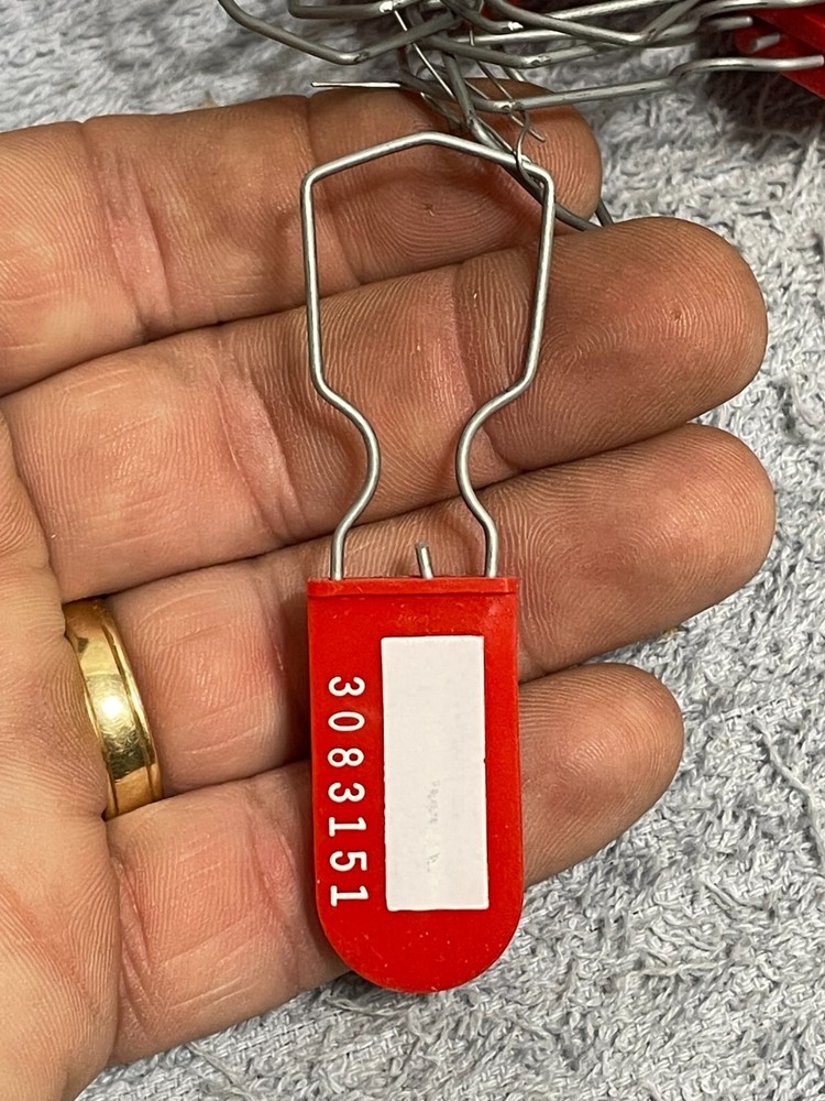 Lot 50 LOCK OUT TAGS Red Numbered MULTIPLES AVAILABLE Electric Meter Security