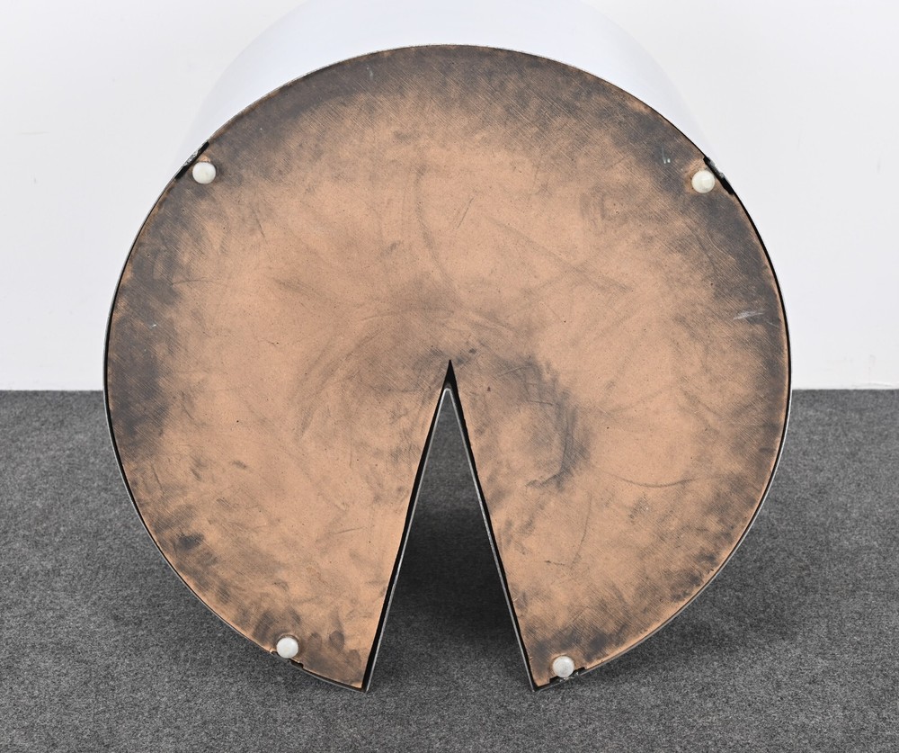 Leon Rosen Pace Style Solid Stainless Steel Side Table, 1980s