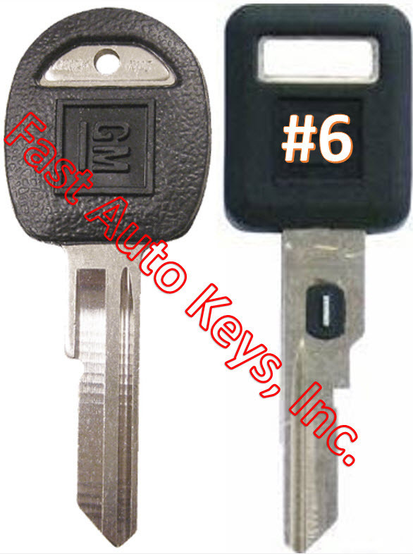 NEW GM Single Sided VATS Ignition Key #6 + Doors/Trunk OEM Key