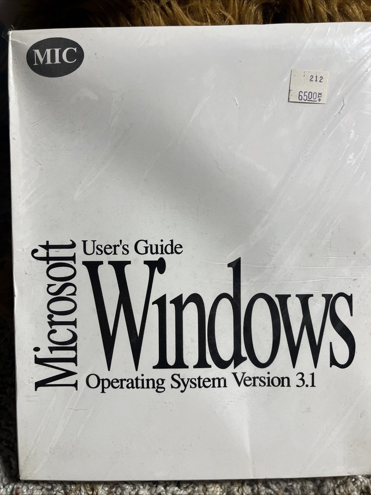 Microsoft Windows OS Version 3.1 with 3.5" HD Disks New/Torn Shrink