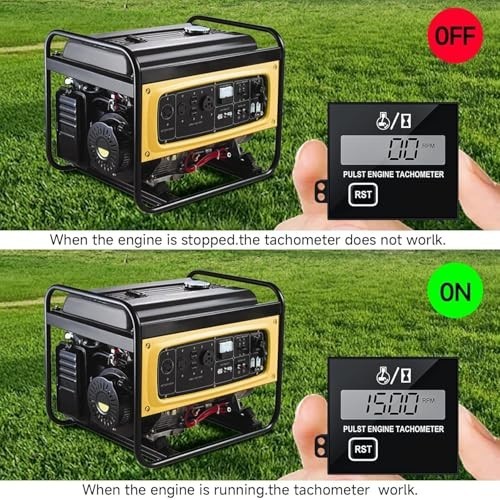 Digital Chainsaw Tachometer - Small Engine Speedometer for Lawn Mower, ATV, Gene