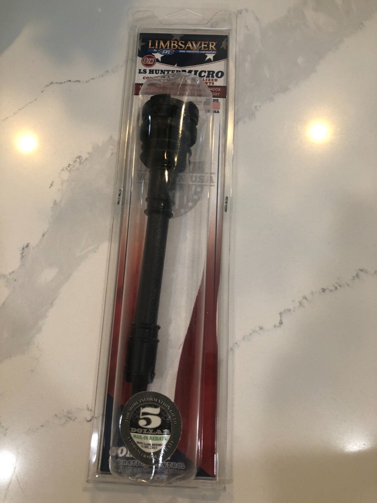 Limbsaver LS 8in" Hunter Micro Compound Bow Stabilizer with Two 2 Oz. Weights