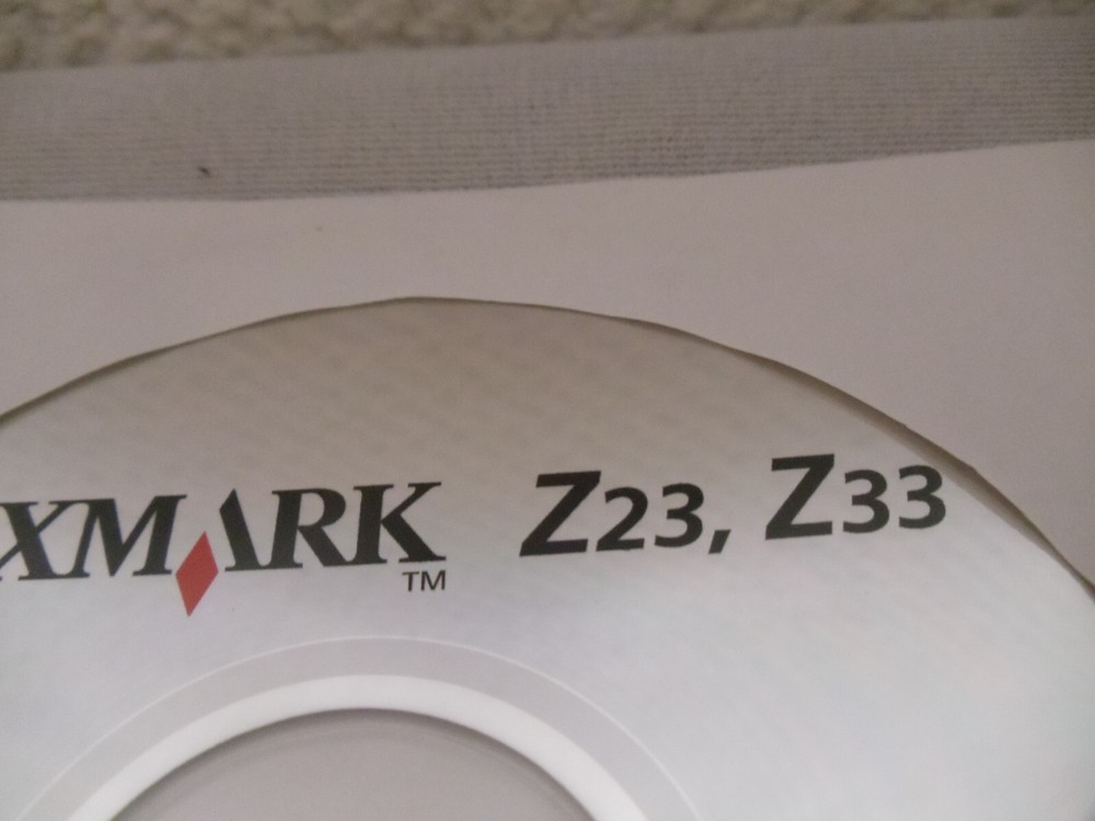Lexmark Z23 Z33 Color Jet Printer Driver Software CD