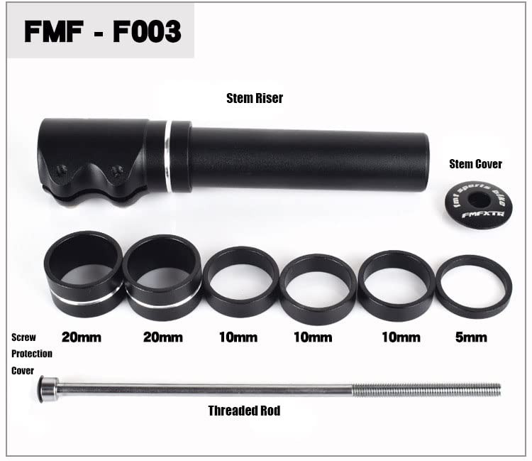 Bike Stem Riser, MTB Handlebar Risers Fork Stem Extender for 1-1/8" 180MM