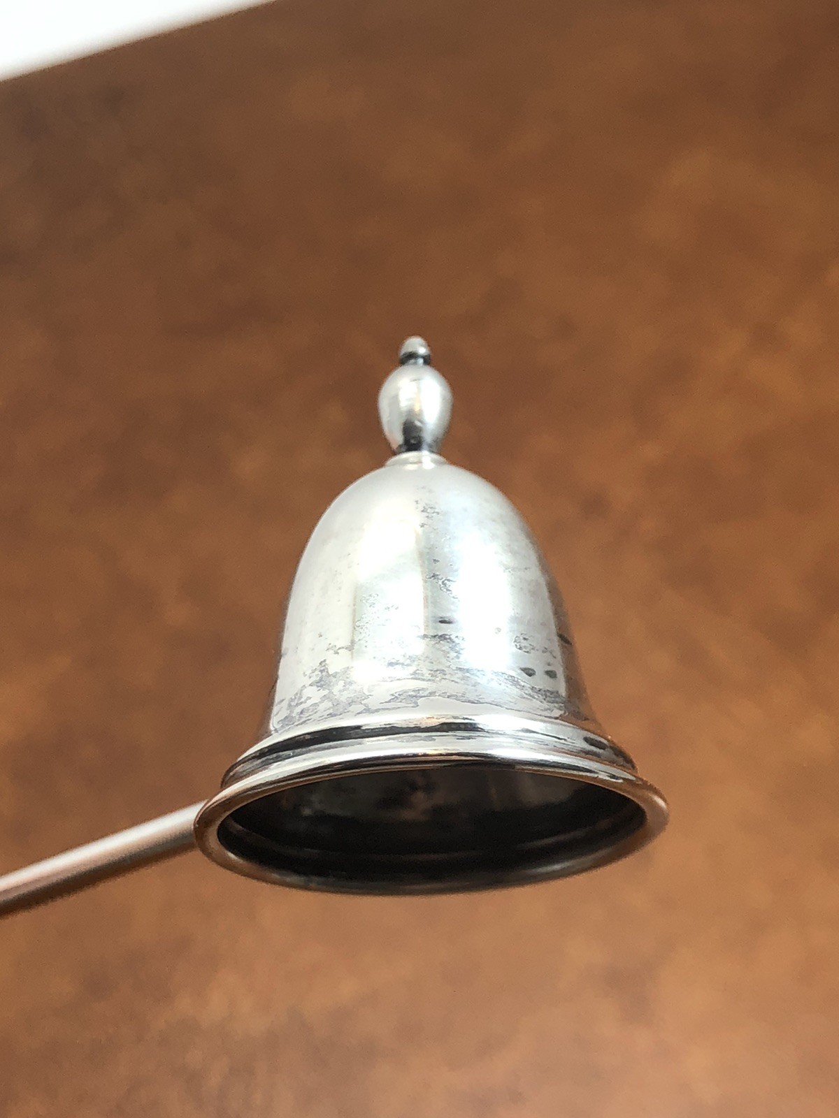 Vintage S. Kirk & Son Sterling Silver Candle Snuffer With Wood Handle 10”