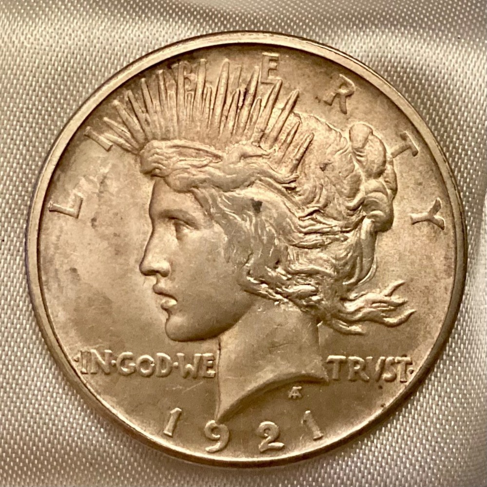 1921 Peace Silver Dollar  Uncirculated Unc