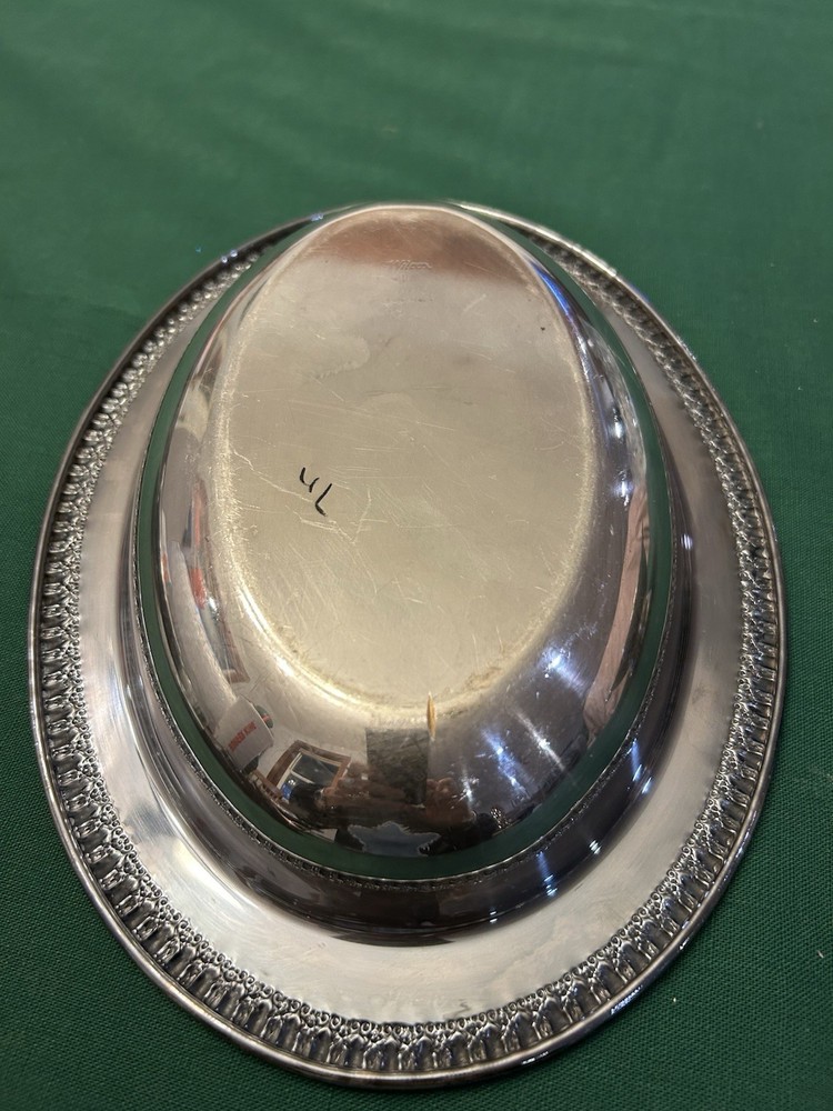 Silver Plated Oval Serving Bowl