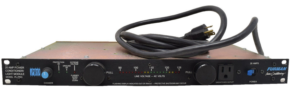 Furman PL-PRO 20-AMP Rack Mountable Power Conditioner & Light Module 8 Outlets