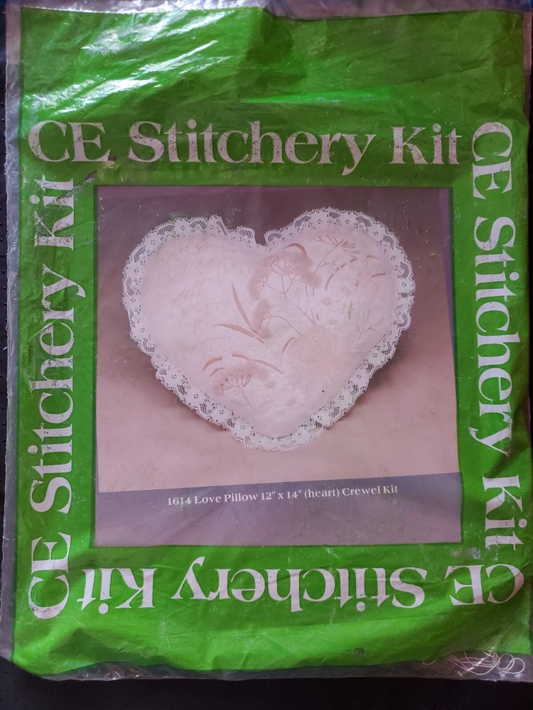 Creative Expressions "Love Pillow" Crewel Kit Size 12" x 14"