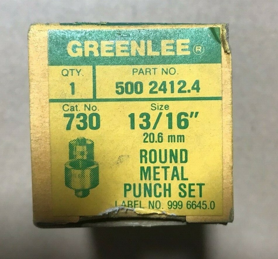 Greenlee 730 Draw Stud Punches Radio Punch Sets - assorted sizes