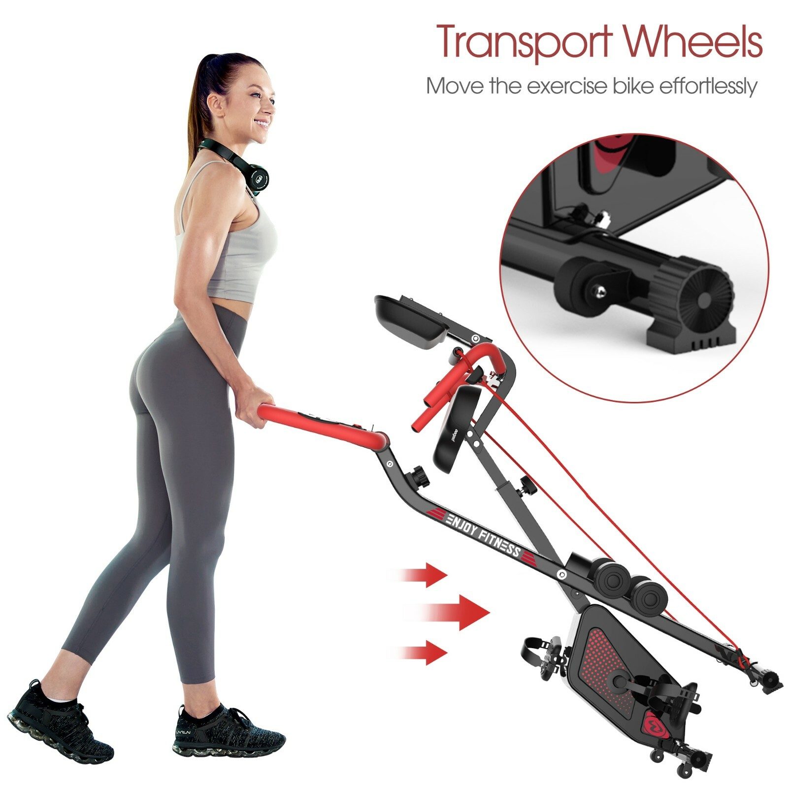 Folding Stationary Upright Indoor Cycling Exercise Bike Recumbent Fitness Bike