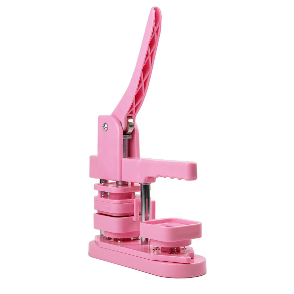 50mm Square Fridge Magnet Making Machine with 200Set Fridge Magnet Material Pink