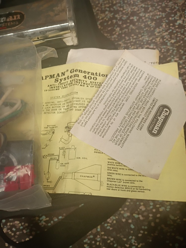 Vintage Chapman Security Alarm Nos
