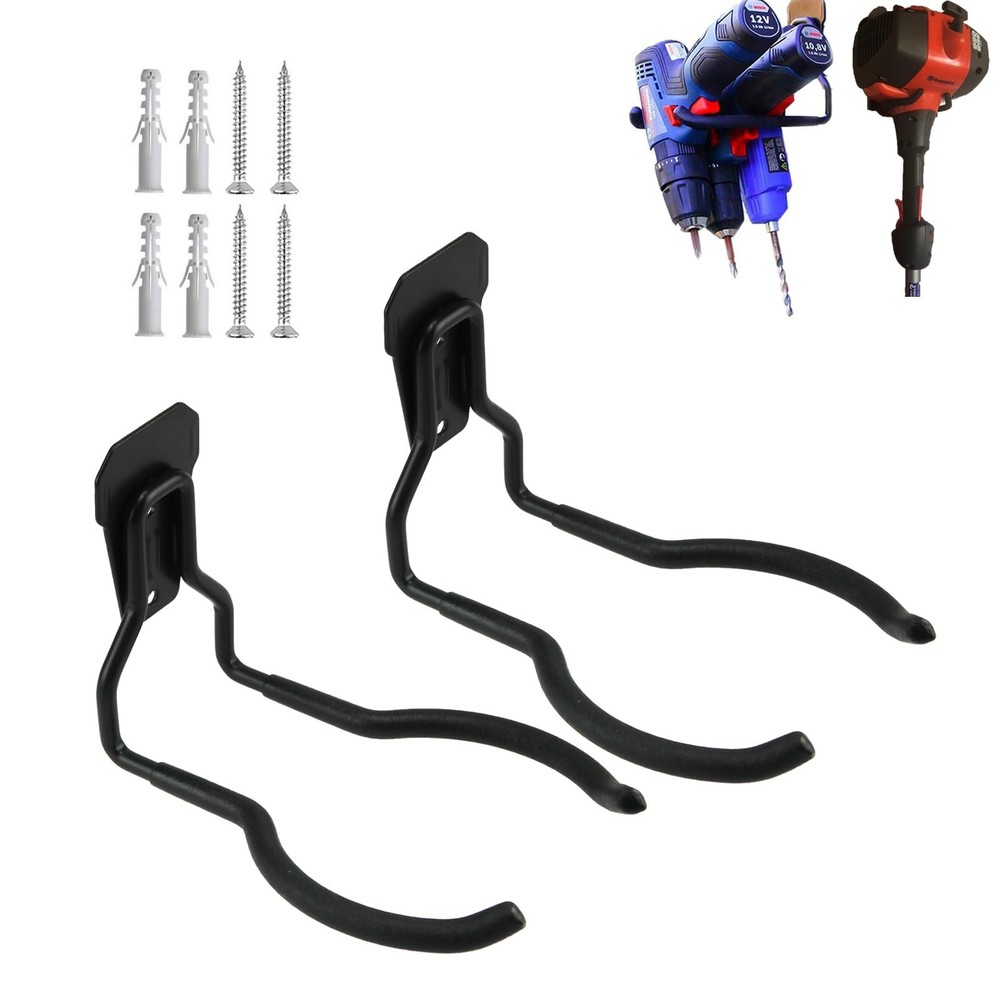 Power Tool Hanger, Weedeater Rack, Garage Wall Hooks, String Trimmer Hanger, ...