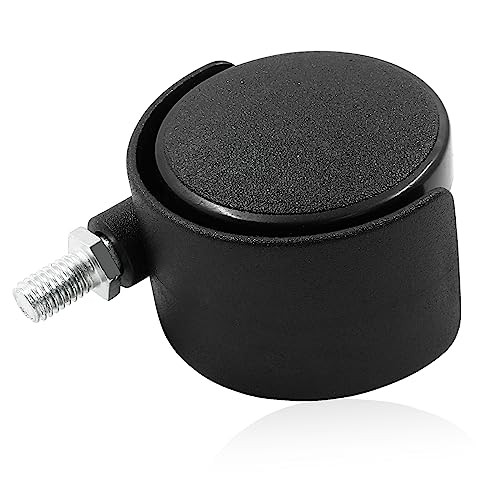 4 Pack 2 Inch Caster Wheel Replacement, M8 Threaded Stem Caster Wheels, Black