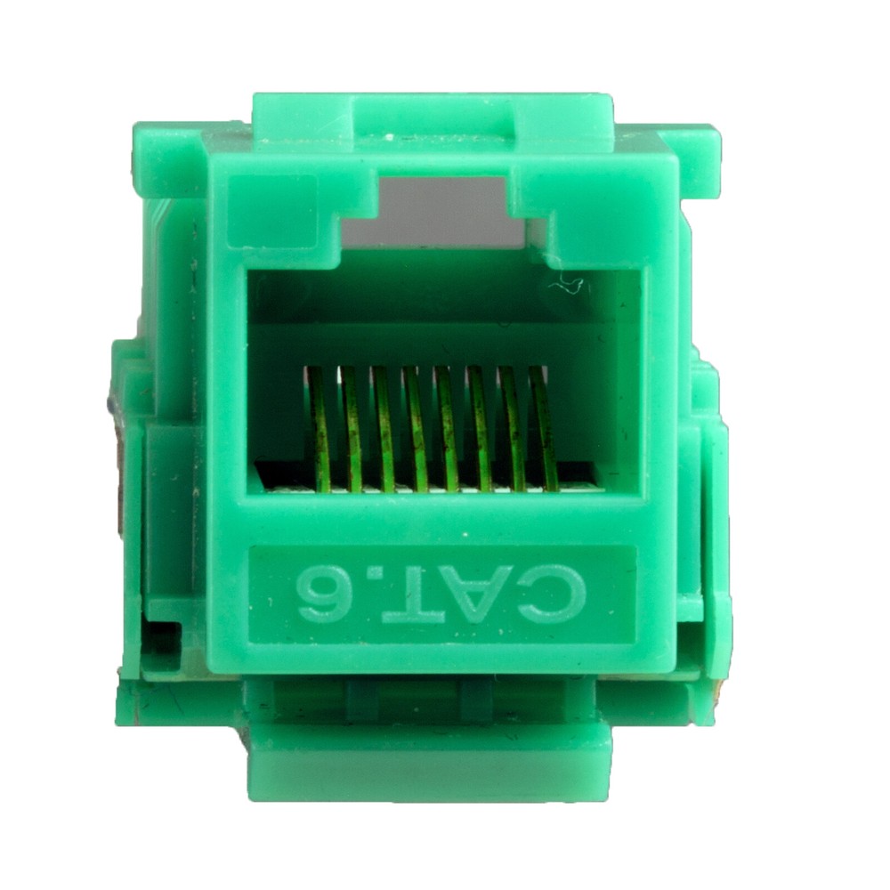 Cat6 Keystone Jacks in Green 15 Pcs Pack US Same Day Shipping