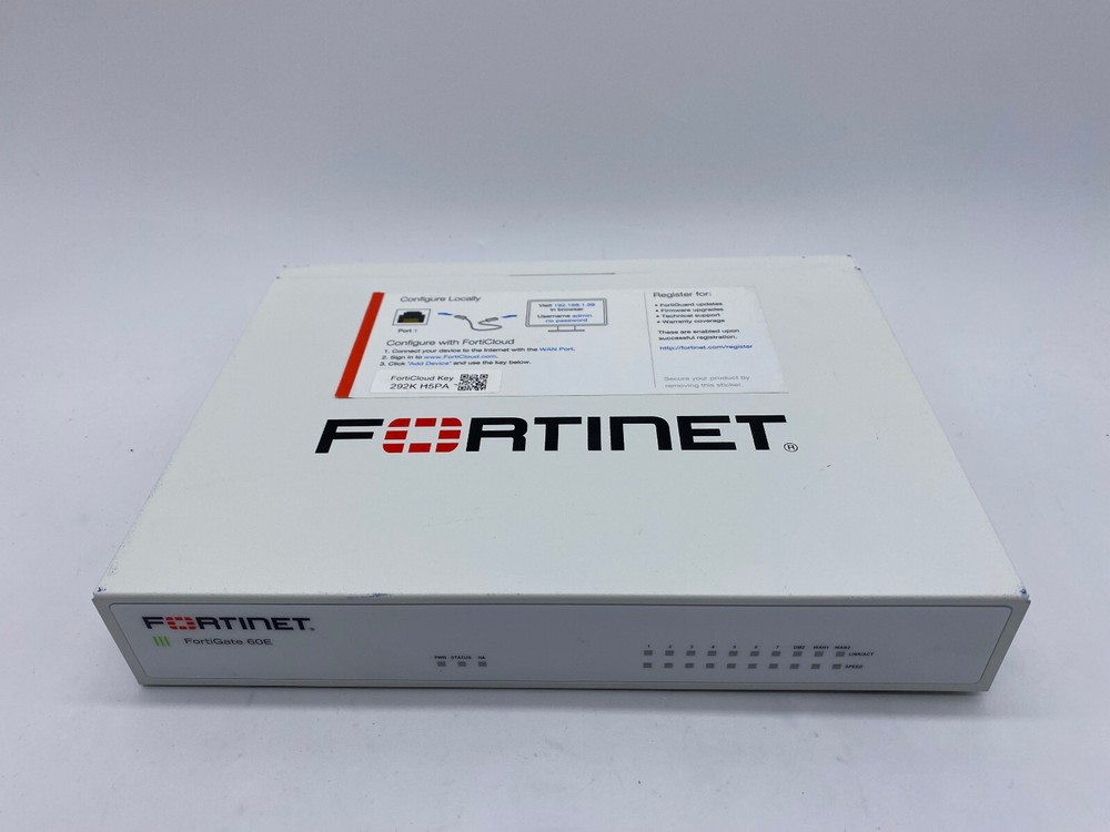 Fortinet FortiGate-60E FG-60E VPN Firewall Security