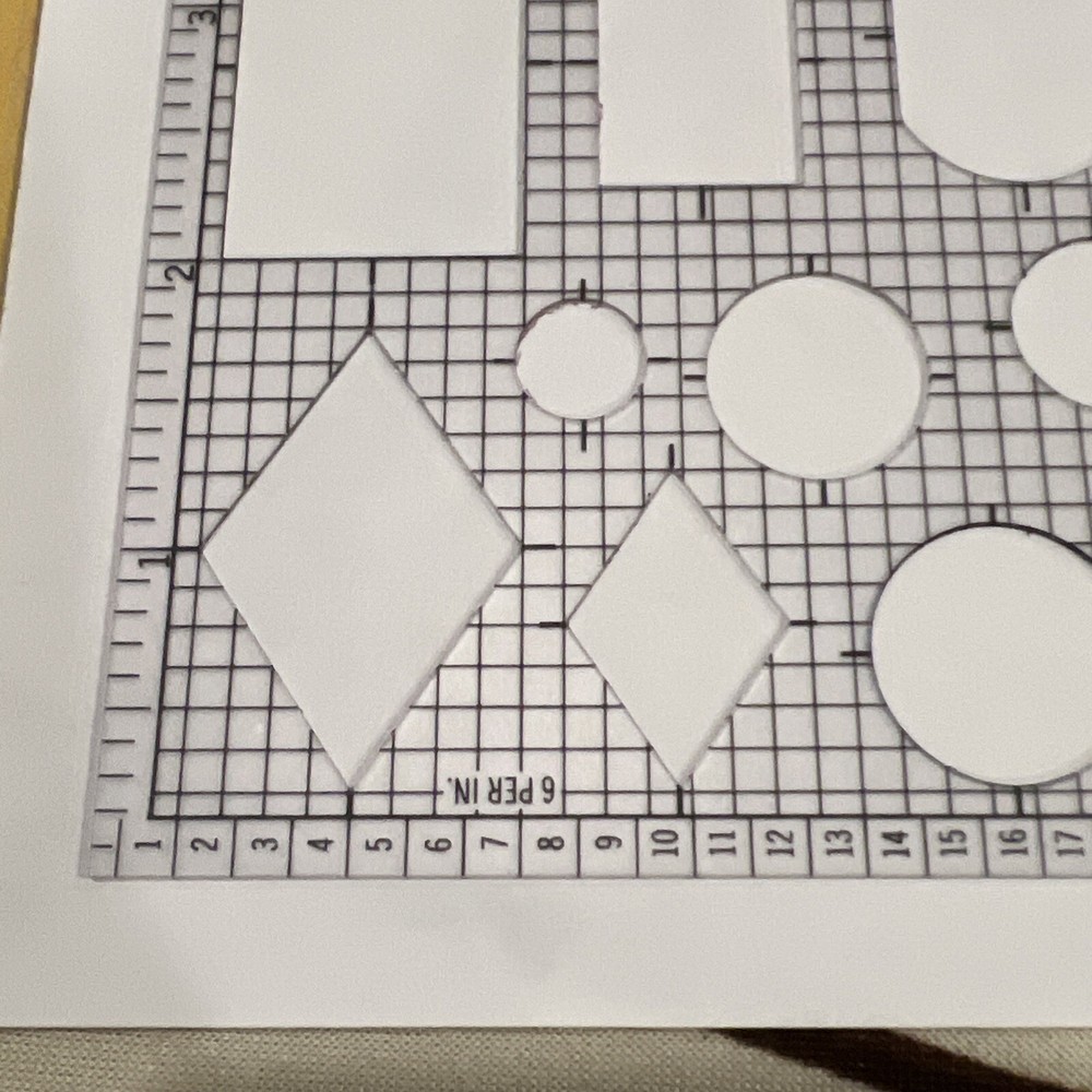 VINTAGE BELL SYSTEM FLOWCHARTING DRAFTING TEMPLATE AND STORAGE SLEEVE