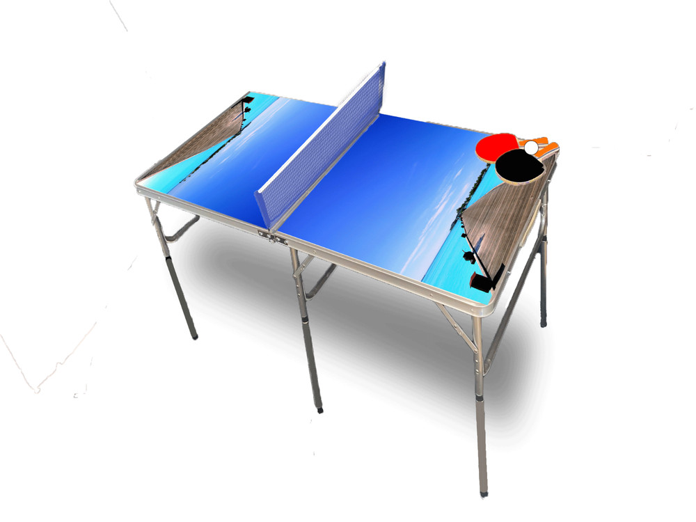 Beach Dock 1 Portable Tennis Ping Pong Folding Table w/Accessories