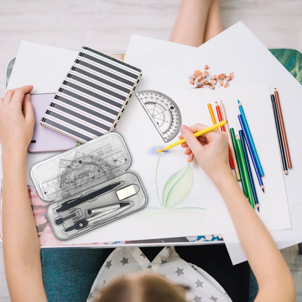 Compass and Protractor Set 10X Math Geometry Kit Protractor Kit for School