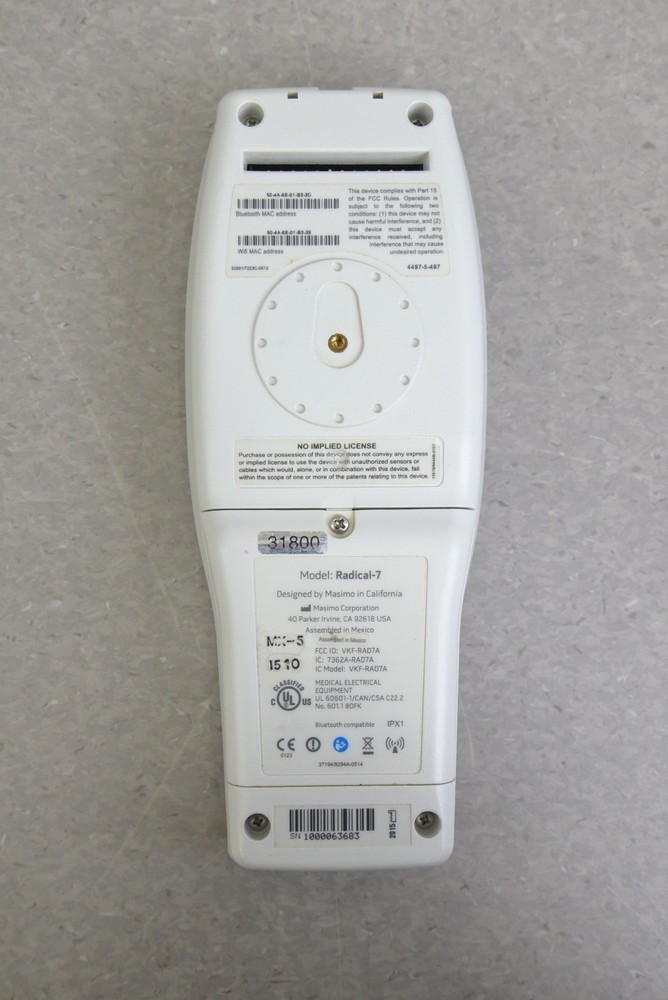 Masimo RDS7A Root Platform W/ Masimo Radical-7 Touch Screen Pulse Oximeter