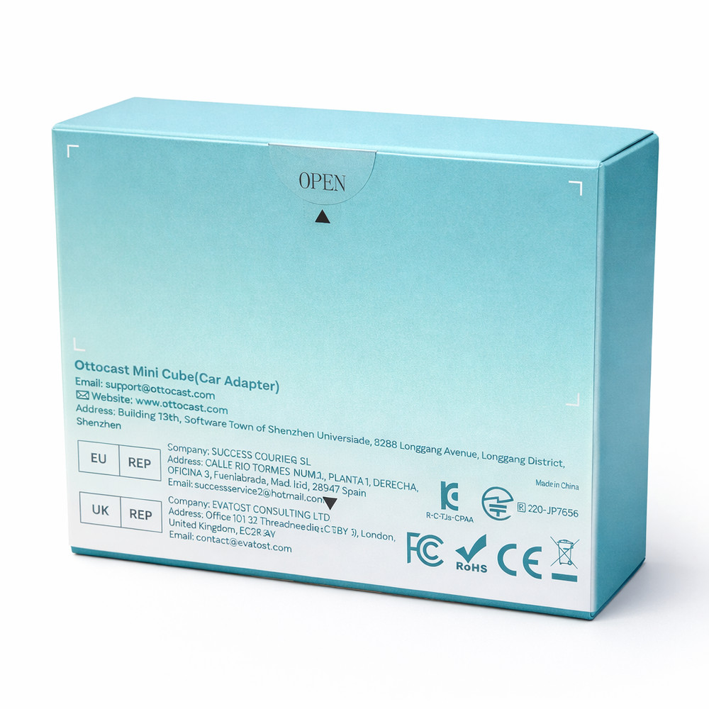 Ottocast Mini Cube CP88-TC Gray USB-C Wireless CarPlay Android Auto