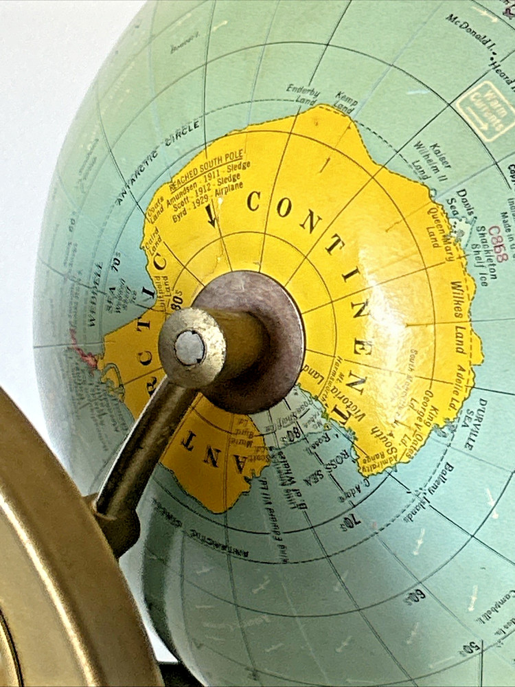 Cram Co. 9" Terrestrial Globe Desktop Tabletop Vintage