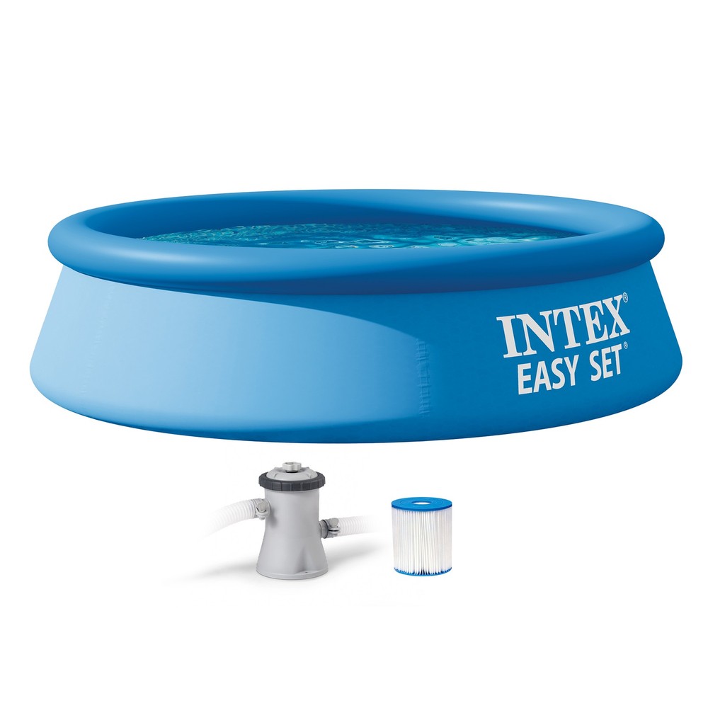 Intex 28107EH 8x24" Easy Set Inflatable Swimming Pool with Filter Blue(Open Box)