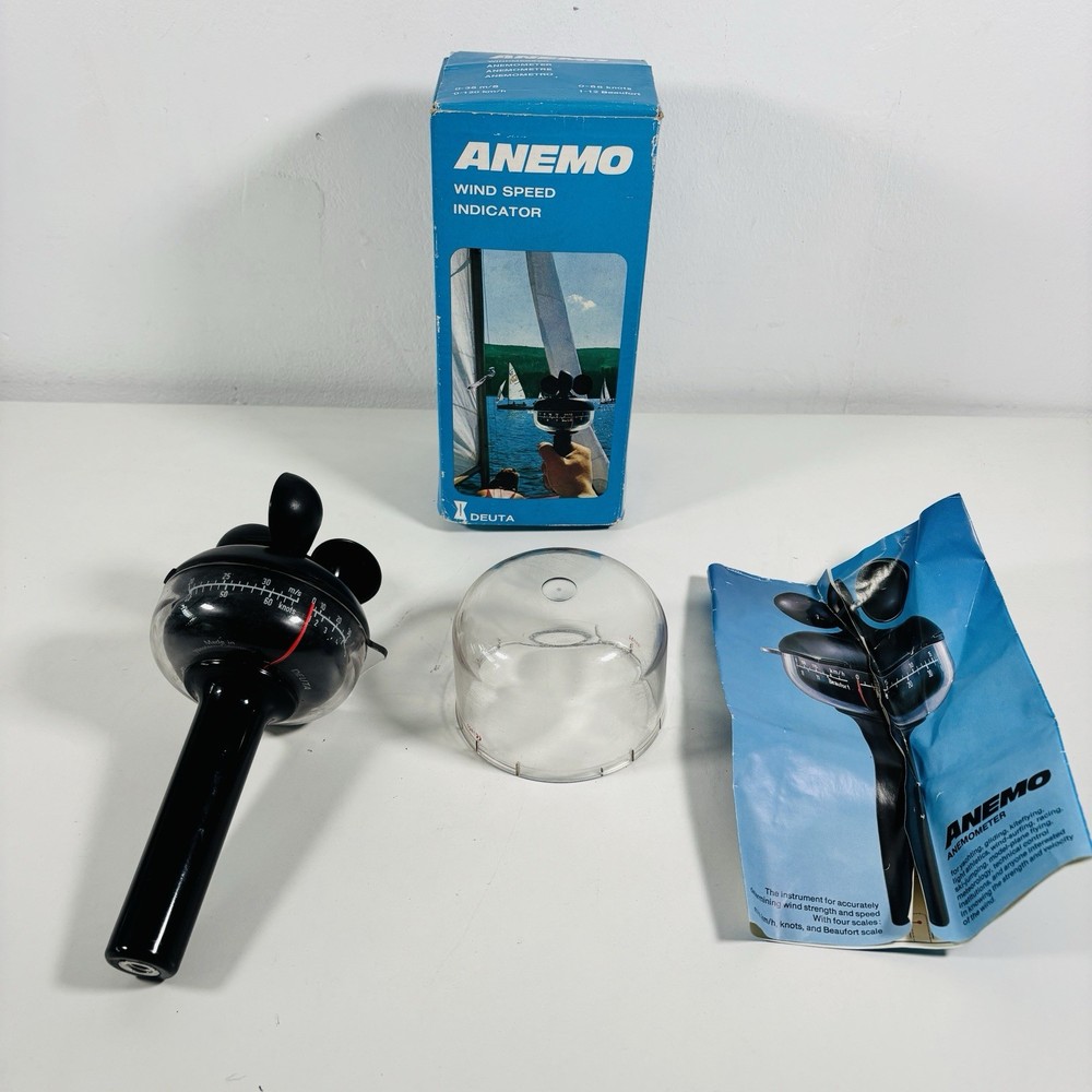 Rare Anemo Deuta Handheld Wind Meter Anemometer - Made In West Germany Boxed