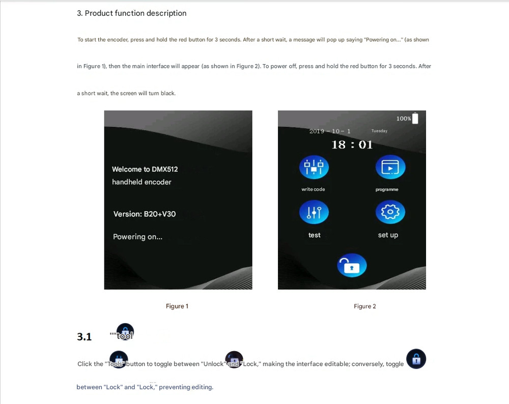 DMX512 encoder YM-DS2 touchscreen handheld programmer