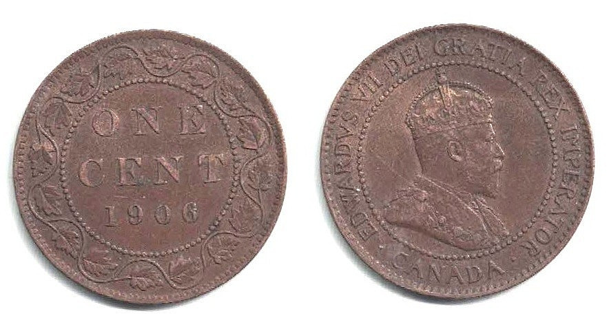 🍁 Canada 1906 Large Cent -- A Nice-looking Problem Free Lightly Circulated Coin