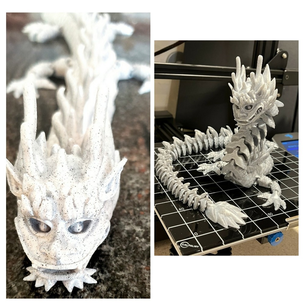 Flexi Imperial Dragon Figure 3D Printed Articulated/Locking