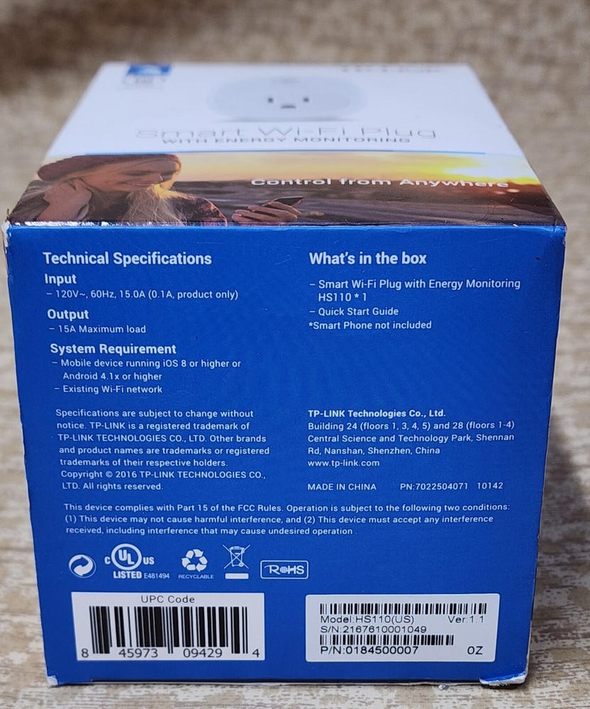 TP-Link HS100 Wi-Fi Smart Plug Kit