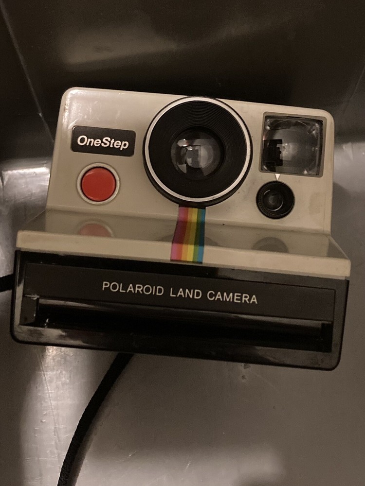 Vintage Polaroid One Step Rainbow Stripe Land Camera Untested