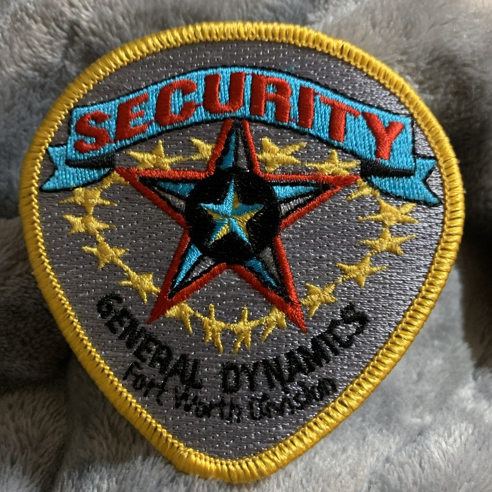 VTG SMALL GENERAL DYNAMICS SECURITY PATCH FT WORTH TEXAS DIV.-gray Background