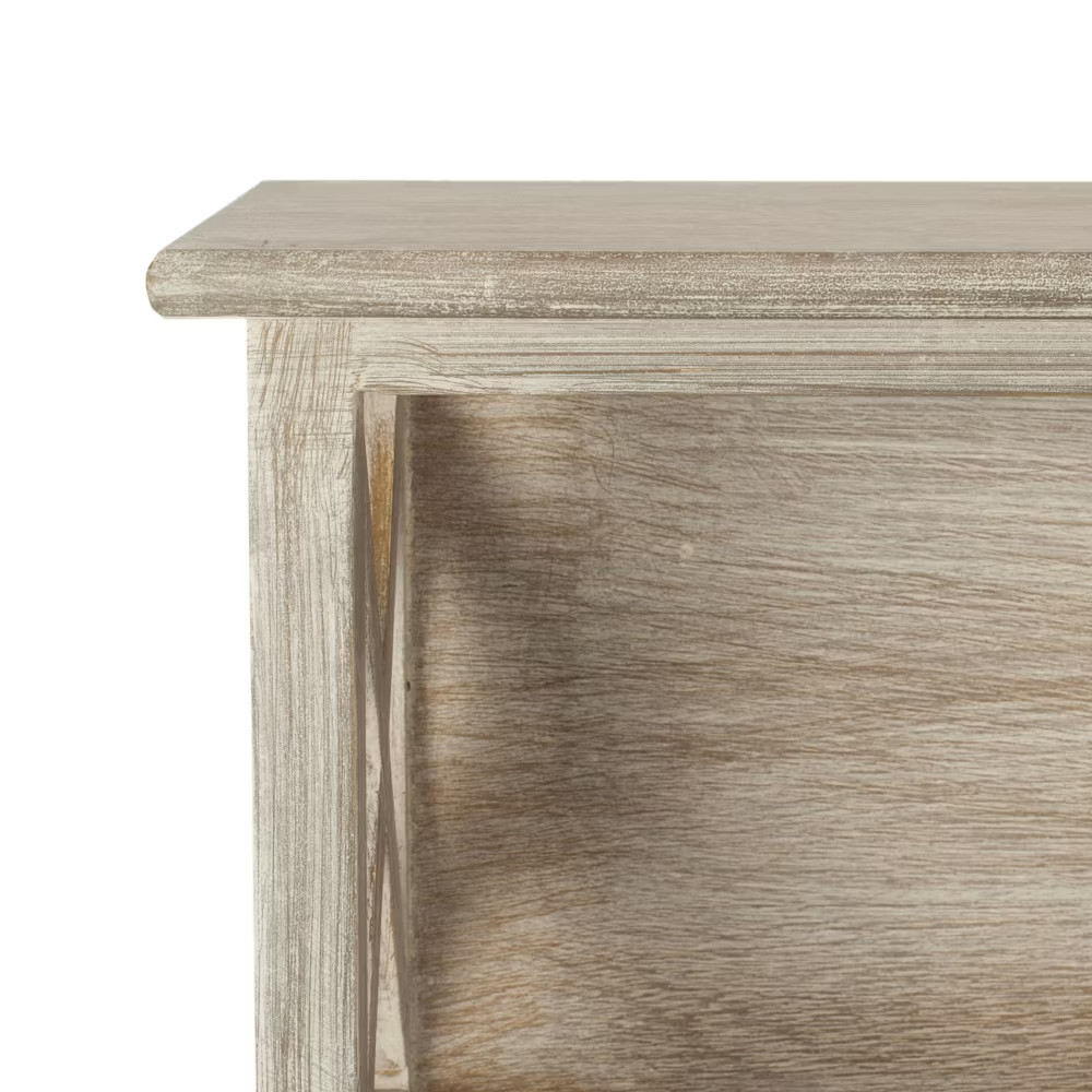 Freya Hanging Storage Wall Rack - Vintage White - Safavieh