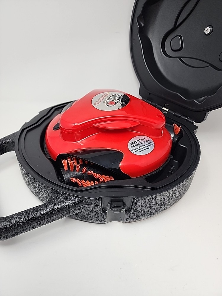 Grillbot Automatic Grill Cleaning Robot Red Nylon + Case New Open Box