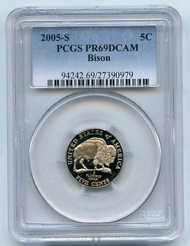 2005 BISON 5 Cent - Jefferson Nickel - PCGS -  Proof 69 - DCAM