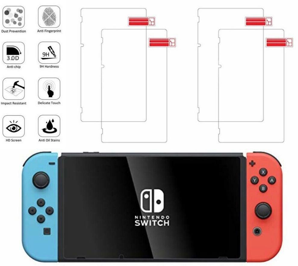 (4 Pack) For Nintendo Switch Premium HD Tempered Glass Screen Protector