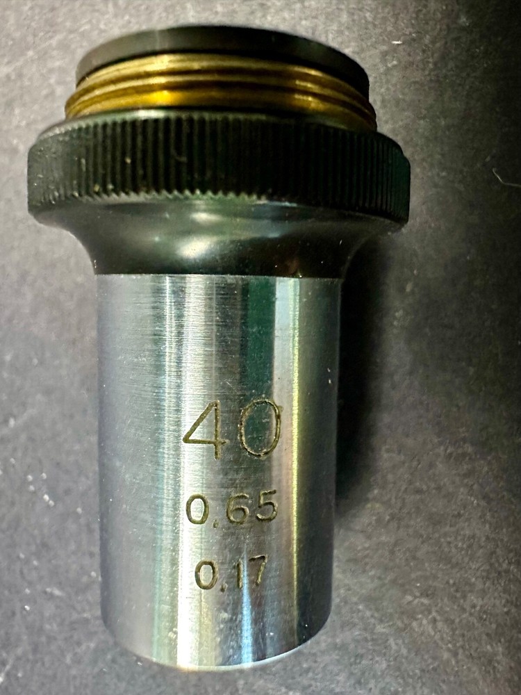 Vintage Carl Zeiss Jena Microscope Objective X40
