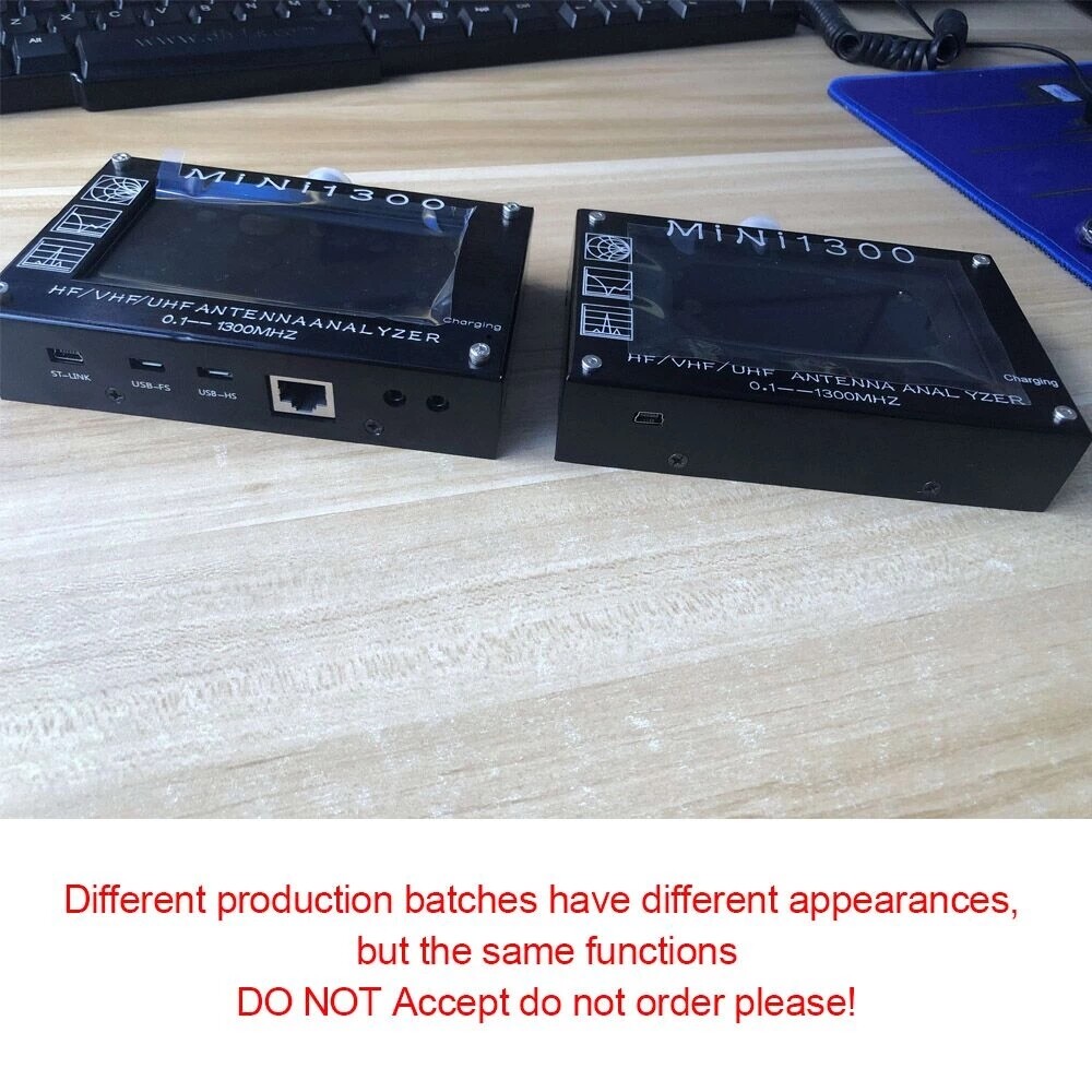 Mini1300 Antenna Analyzer 0.1Mhz~1300MHz Vector Network Analyzer Multitester