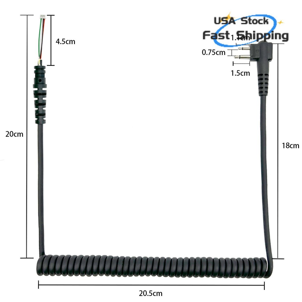Microphone Radio Cable Replacement for GP88 GP2000 CP1660 PMMN4013A Speaker