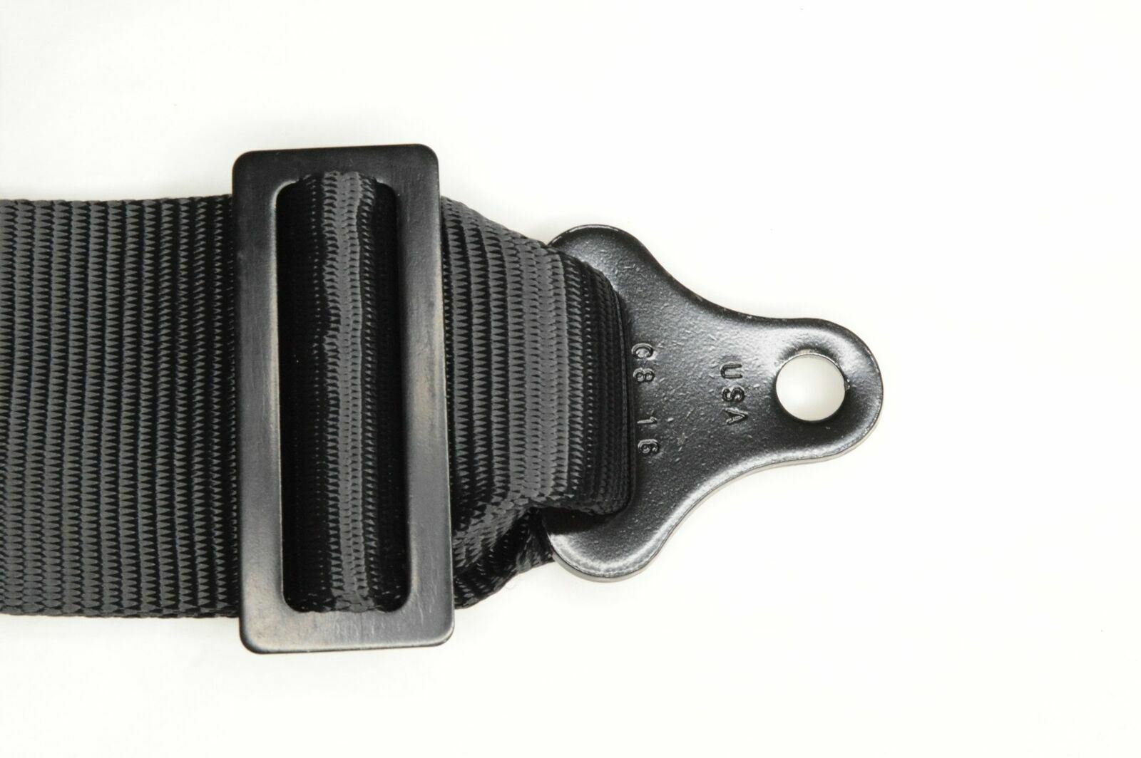 SPORTSMAN RACING HARNESS SFI 16.1 LATCH & LINK FLOOR MOUNTED 5 POINT BLACK