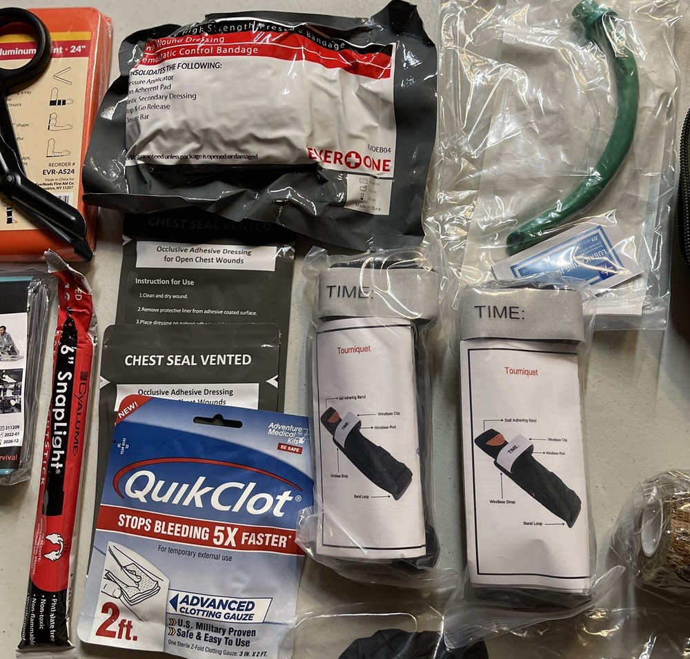 Bleeding Control Kit #stopthebleed. 2 torniquets, Israelli bandage, quick clot!