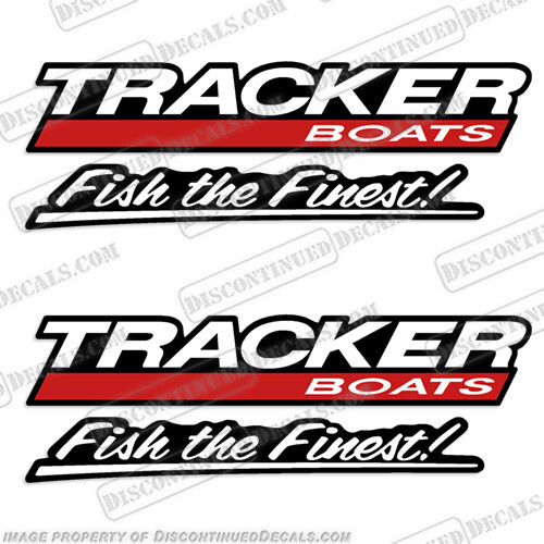 Fits Bass Tracker Boats Fish the Finest Boat Hull Decal (set of 2)